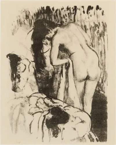 Femme Nue Debout A Sa Toilette