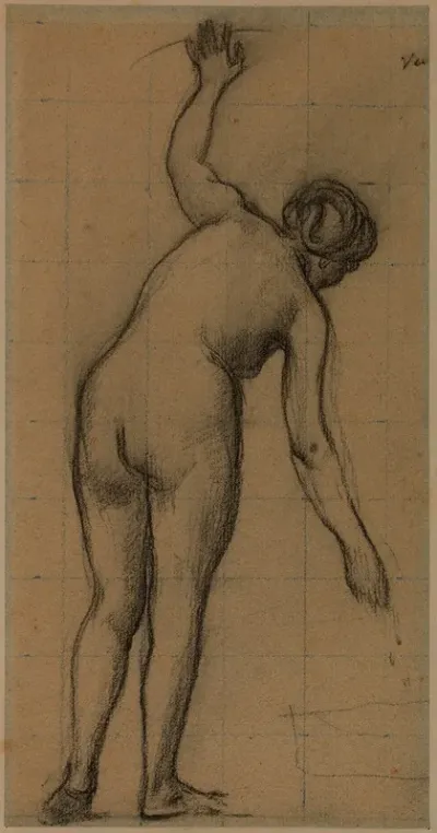 Femme Nue Debout Vue De Dos