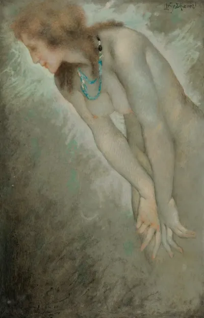 Femme Nue Portant Un Collier