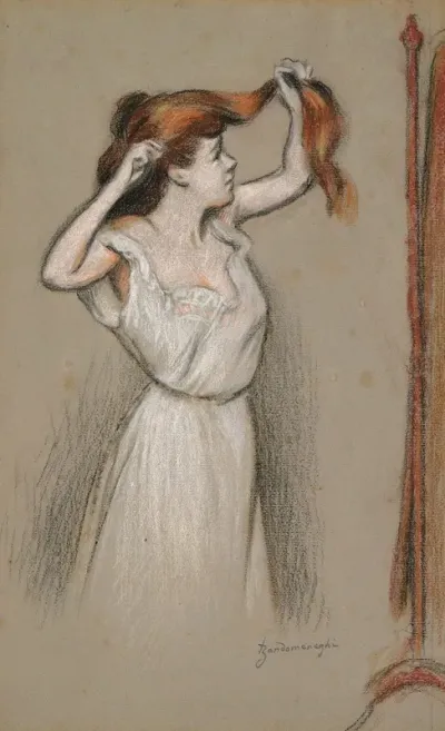 Femme Qui Se Coiffe