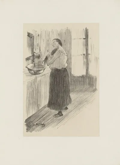 Femme Se Coiffant
