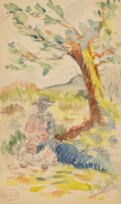 Femme Sous Un Arbre