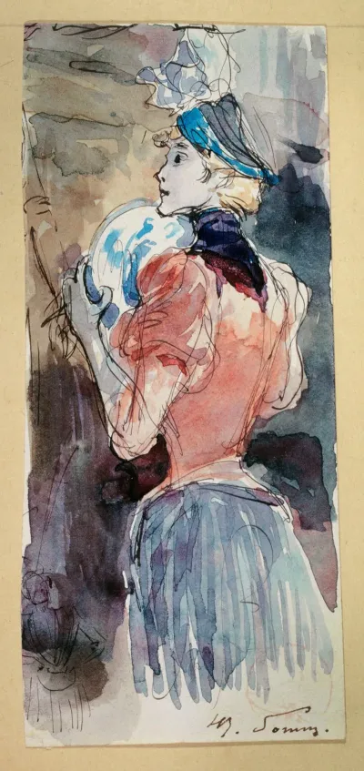 Femme Tenant Une Assiette