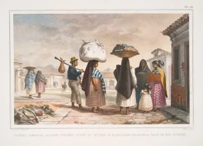 Femmes Cabocles Sauvages Civilises Vivant Du Metier De Blanchisseuses Dans La Ville De Rio Janeiro