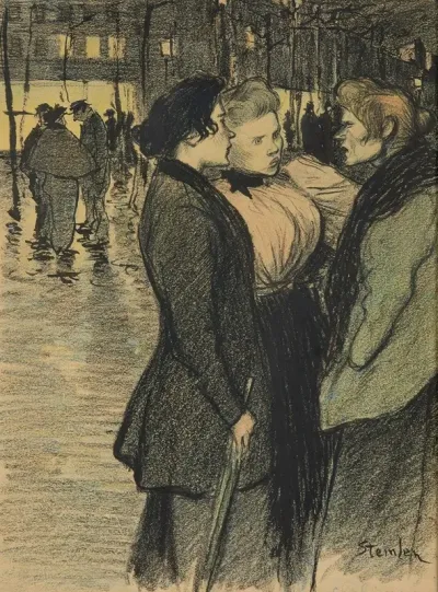 Femmes Conversant Dans La Rue