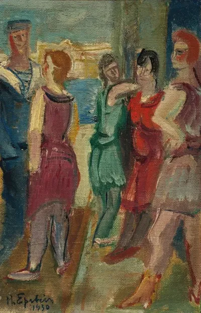 Femmes Et Marins Sur Le Port