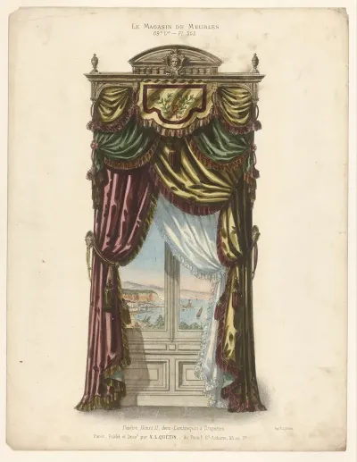 Fenetre Henri Ii Demi Lambrequin A Draperies