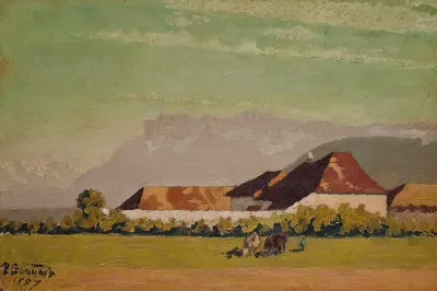 Ferme Dans Un Paysage Du Dauphine