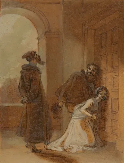Feste As Sir Topas Addressing Malvolio