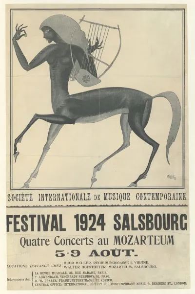 Festival 1924 Salsbourg Sic Societe Internationale De Musique Contemporaine