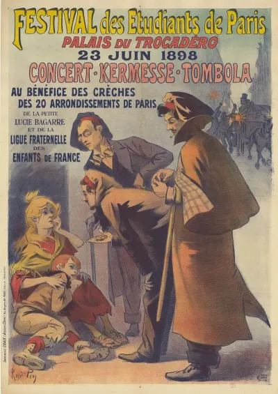 Festival Des Etudiants De Paris Palais Du Trocadero 23 Juin 1898 Concert Kermesse Tombola