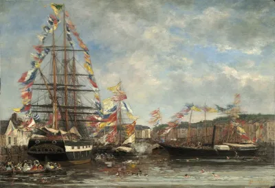 Festival In The Harbor Of Honfleur