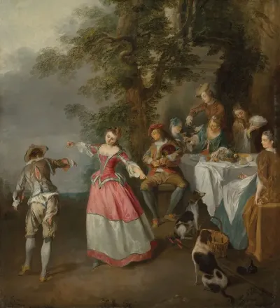 Fete Champetre With A Dancing Couple