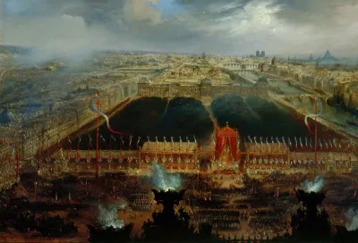 Fete De La Constitution Sur La Place De La Concorde Le 12 Novembre 1848
