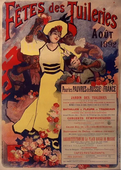 Fetes Des Tuileries Aout 1892 Pour Les Pauvres De Russie Et De France