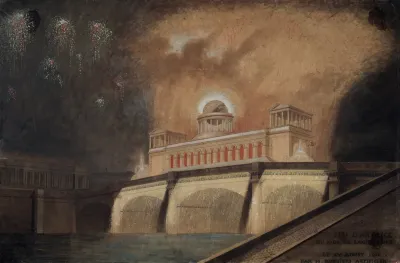 Feu Dartifice Du Jour De Lanniversaire Le Xv Aoust 1806