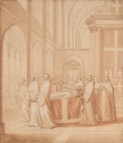 Feuillant Monks Carry The Bier With The Body Of Jean De La Barriere