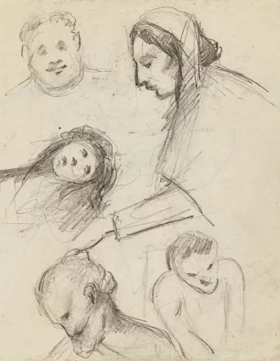 Feuille Detudes Avec Cinq Figures