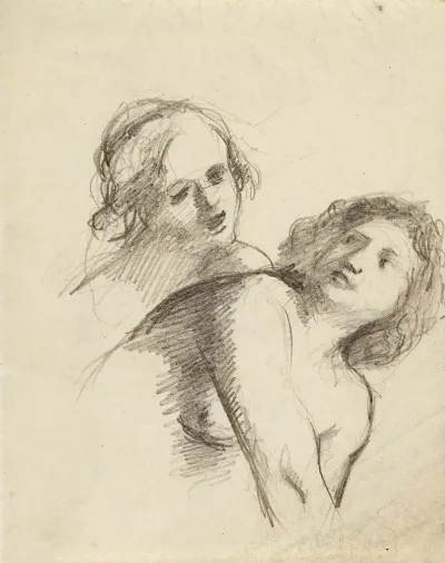 Feuilles Detudes Avec Deux Femmes