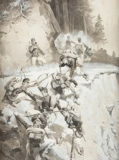 Field Exercise In The Mountains