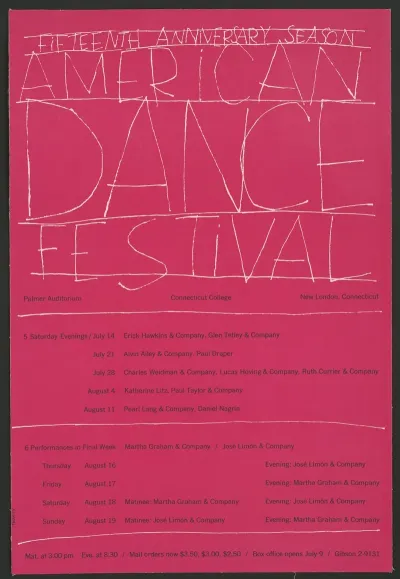 Fifteenth Anniversary Season American Dance Festival