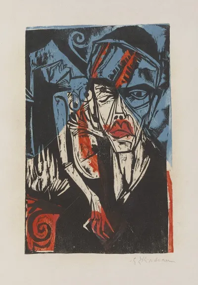 Fights Torments Of Love From The Woodcut Series Schlemihl