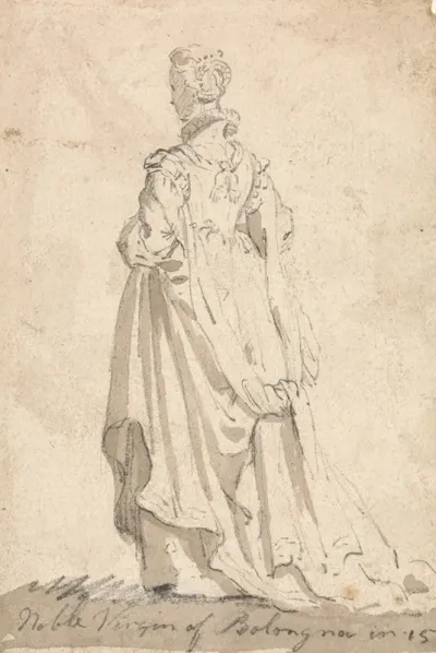Figure Costume Study Noble Virgin Of Bologna