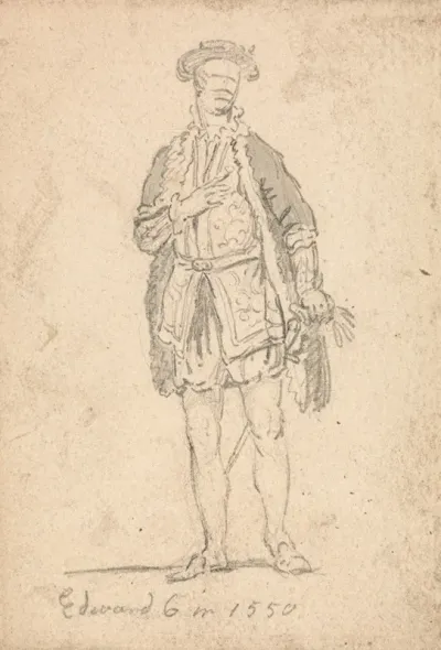 Figure Costume Study Of Edward Vi In 1550