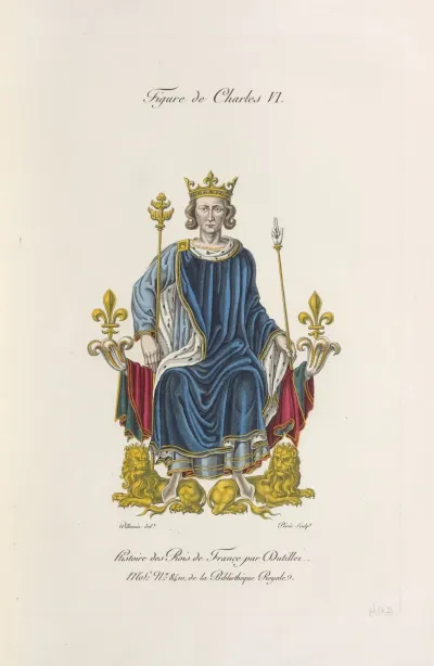 Figure De Charles Vi Histoire Des Rois De France Par Dutillet Ms No 8410 De La Bibliotheque Royale