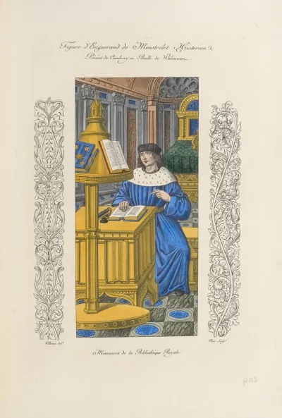 Figure Denguerand De Monstrelet Historien Prevost De Cambray Et Bailli De Walincours
