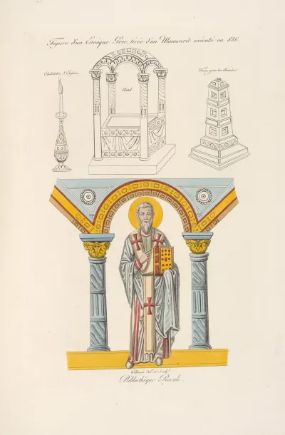 Figure Dun Eveque Grec Tiree Dun Manuscrit Execute En 886
