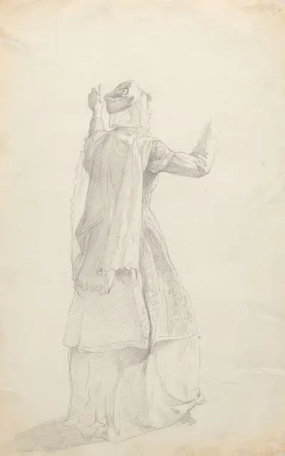 Figure Of A Matron Sketch For The Painting The Princess Dowry