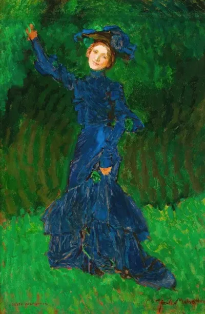 Figure Of A Woman Study To The Painting Strange Garden
