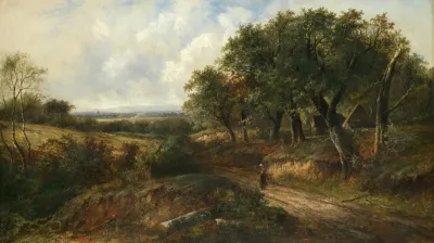 Figure On A Path Through Trees