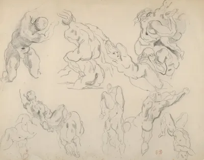 Figure Studies After Rubenss Fall Of The Rebel Angels