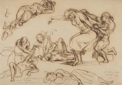 Figure Studies For The Salon Du Roi Palais Bourbon