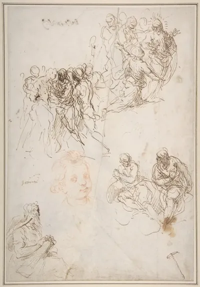 Figure Studies The Arrest Of Christ Christ And The Canaanite Woman Seated Male Figures And Head Of A Child