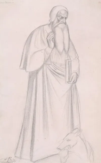 Figure Study After Andrea Di Bonaiuto S Maria Novella Florence