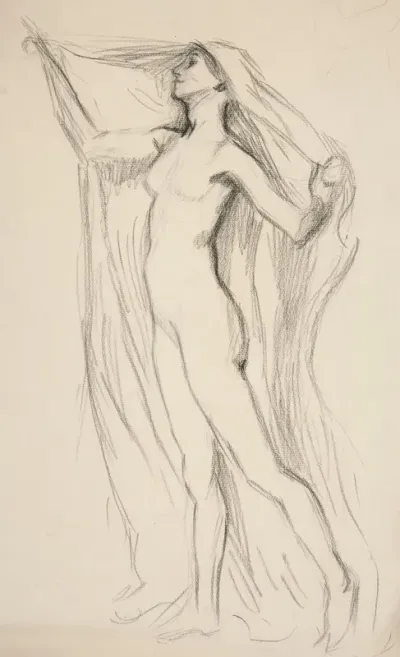 Figure Study For Mural At The State Capitol Building In Harrisburg Pennsylvania 1902 1911