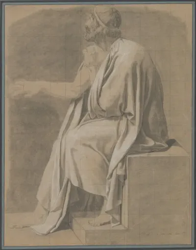 Figure Study For The Death Of Socrates
