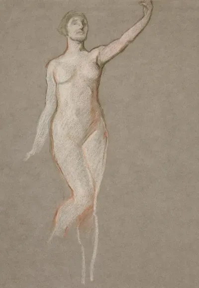 Figure Study For The Hours Sketch For Mural For The State Capitol Building In Harrisburg Pennsylvania 1902 1911 Ii