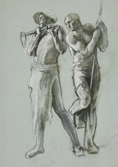 Figure Study For The Spirit Of Vulcan Genius Of The Workers In Iron And Steel Lunette In The Rotunda Of The Pennsylvania State Capitol At Harrisburg