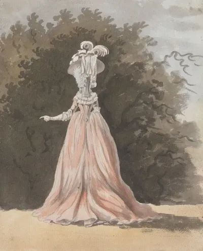 Figure Study Of A Lady Back View