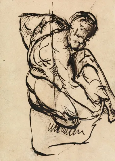 Figure Study Of A Nude Male