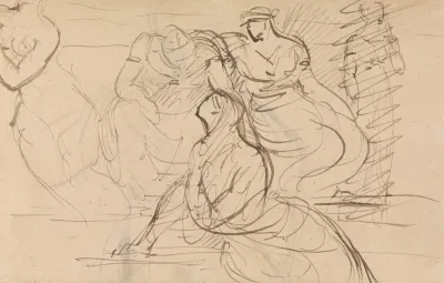 Figure Study Of Women In Various Sitting And Standing Poses