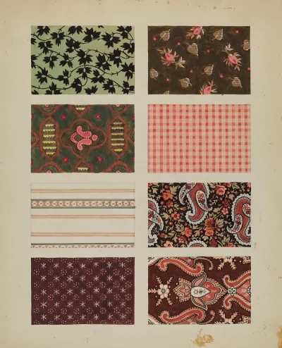 Figured Material From Quilt