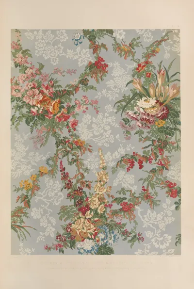 Figured Silk By Mathevon Bouvard Of Lyons
