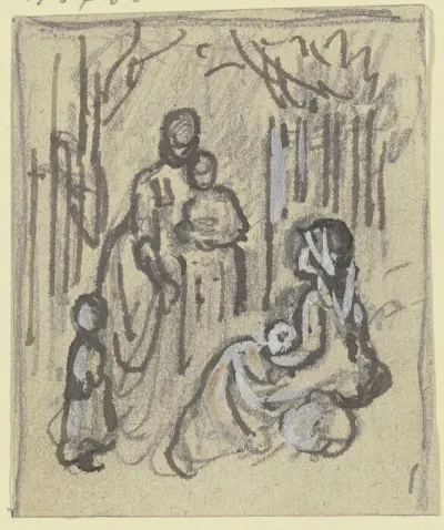 Figurenskizze Frauen Und Madchen Im Walde