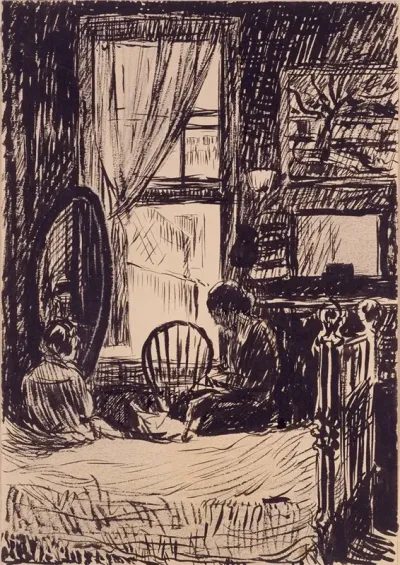 Figures Before Window
