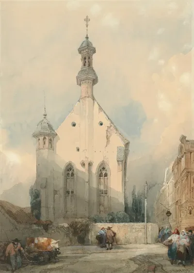 Figures By A Church In Mainz Germany